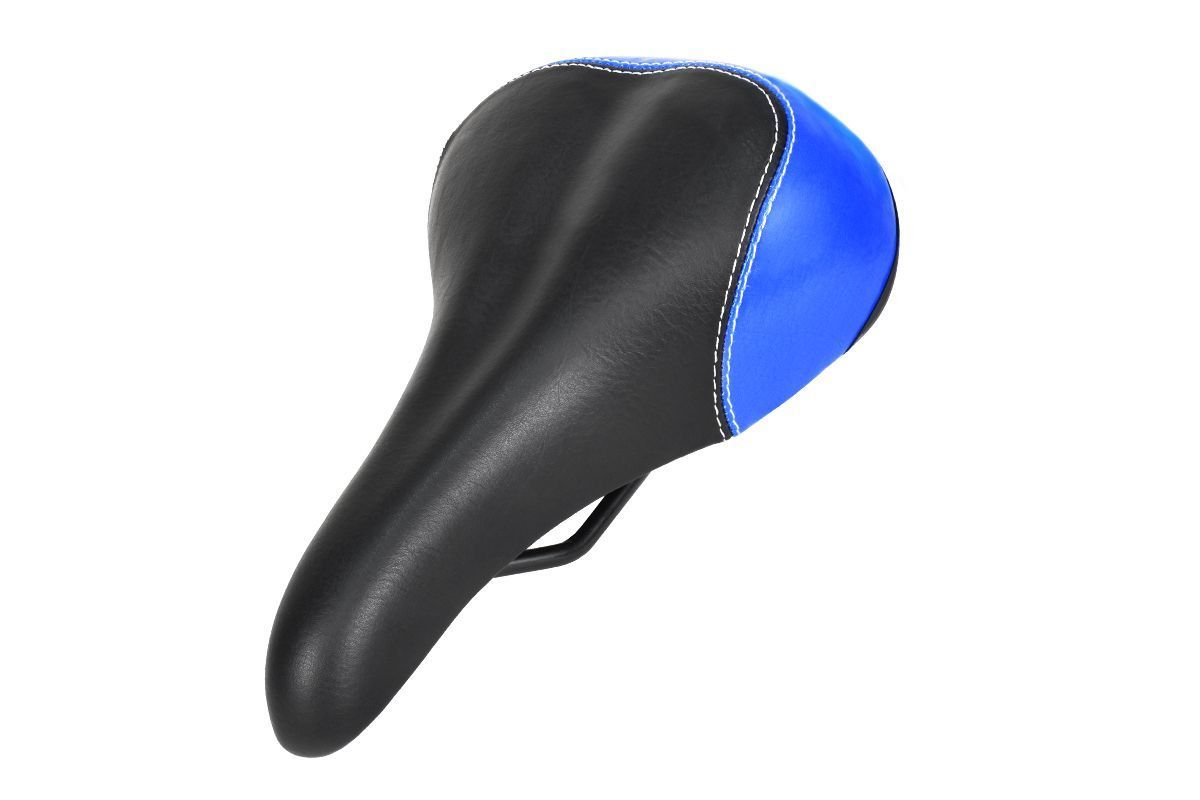 Седло 6015 MTB 265*170mm, пластиковый бампер,черно\синее